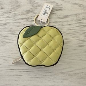 Kate Spade Quilted Apple Coin Purse Keychain